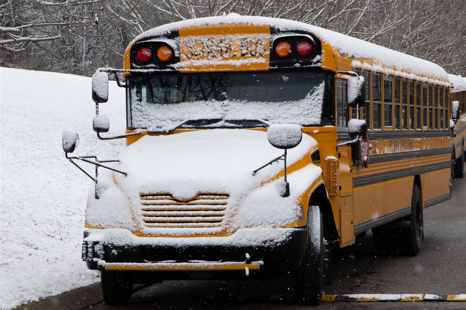Snowy bus